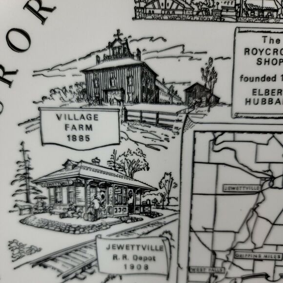 1968 Kettlesprings Kilns Collector Plate The‎ Town of Aurora Sesquicentennial - Picture 6 of 9